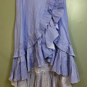 Chicwish blue ruffled skirt